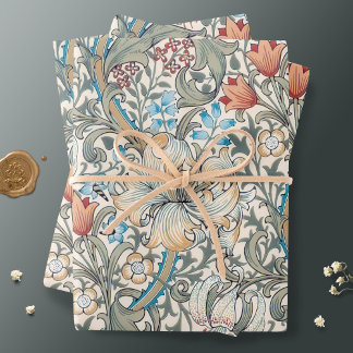 William Morris Lily Art Nouveau Floral Wrapping Pa Paper Sheet