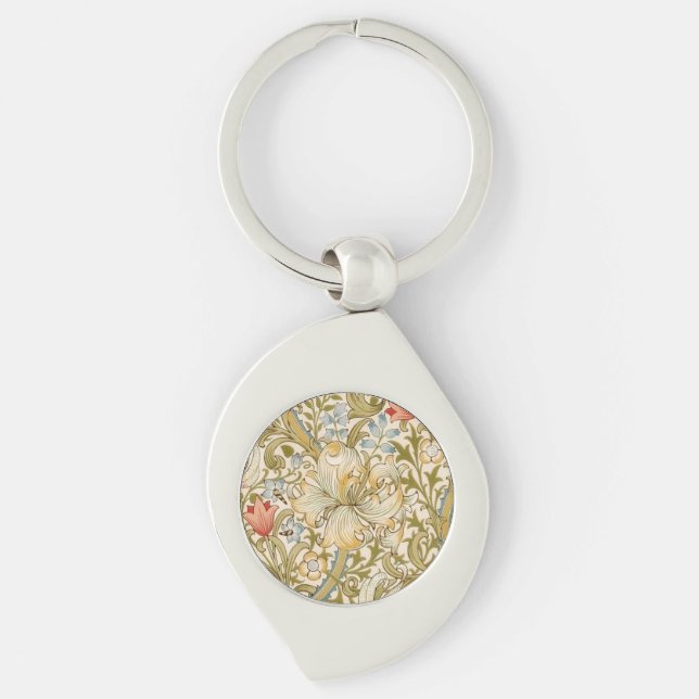 William Morris Lily Key Ring (Front)