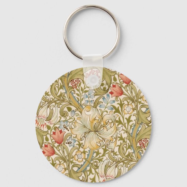 William Morris Lily Key Ring (Front)