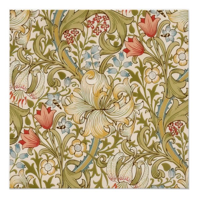 William Morris Lily Pattern Poster (Front)