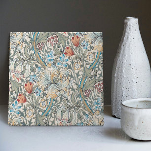 William Morris Lily Seamless Floral Pattern Tile