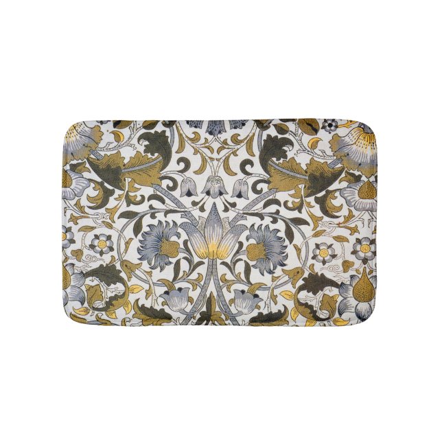 William Morris Lodden floral flower Bath Mat (Front)