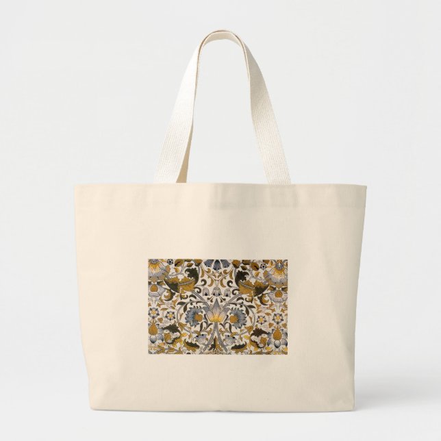 William Morris Lodden floral flower Large Tote Bag (Front)