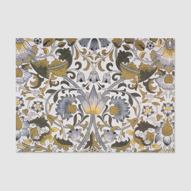 William Morris Lodden floral flower Tissue Paper (Front)
