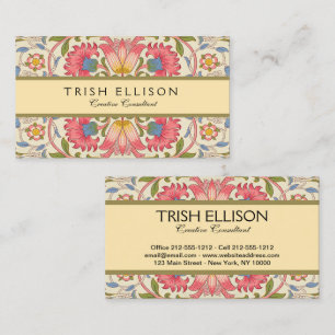 William Morris Lodden floral flower wallpaper  Business Card