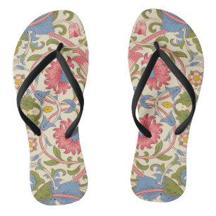 William Morris Lodden floral flower wallpaper Flip Flops