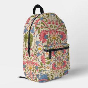 William Morris Lodden floral flower wallpaper  Printed Backpack