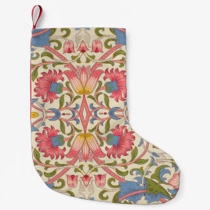 William Morris Lodden floral flower wallpaper Small Christmas Stocking