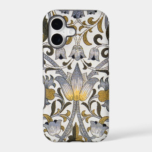 William Morris Lodden Floral Pattern: Blue Gold