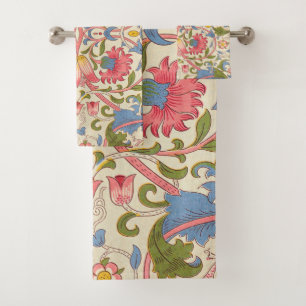 William Morris Lodden Floral Pattern Pastel Bath Towel Set