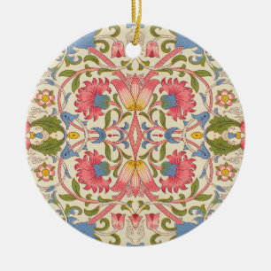 William Morris Lodden Floral Pattern Pastel Ceramic Tree Decoration