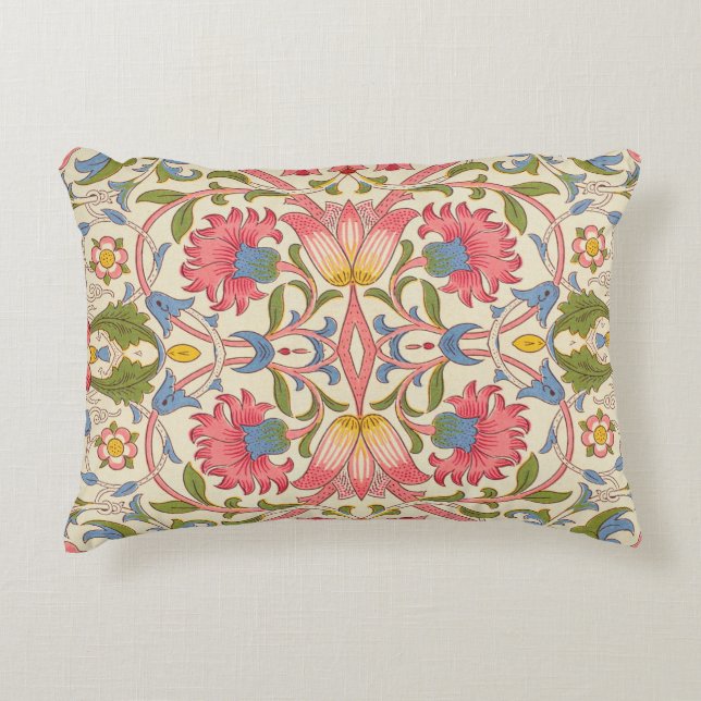 William Morris Lodden Floral Pattern Pastel  Decorative Cushion (Front)