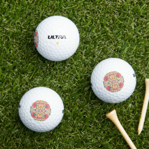 William Morris Lodden Floral Pattern Pastel Golf Balls