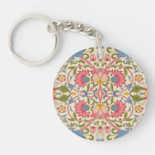 William Morris Lodden Floral Pattern Pastel Key Ring