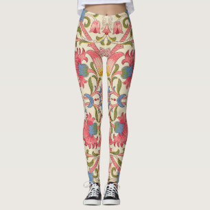 William Morris Lodden Floral Pattern Pastel Leggings