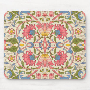 William Morris Lodden Floral Pattern Pastel Mouse Mat