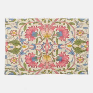William Morris Lodden Floral Pattern Pastel Tea Towel
