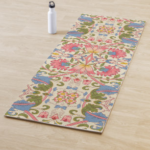 William Morris Lodden Floral Pattern Pastel  Yoga Mat