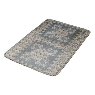 William Morris  Lodden Gray Gold Lace Bath Mat