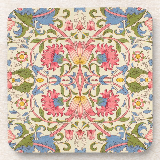 William Morris Lodden Spring Wallpaper Art  Coaster (Front)