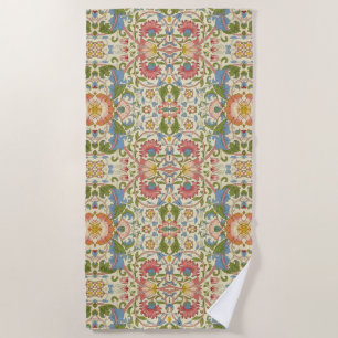 William Morris Loddon Blossom Floral Patterns Beach Towel