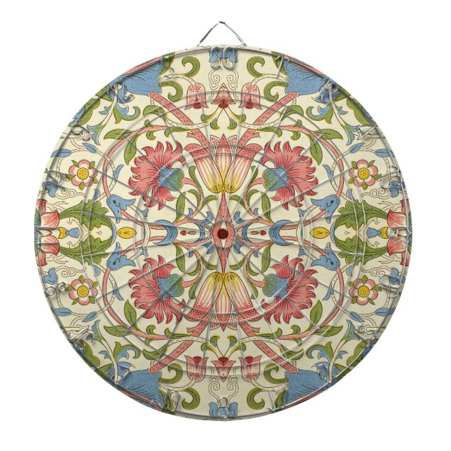 William Morris Loddon Blossom Floral Patterns Dartboard (Front)