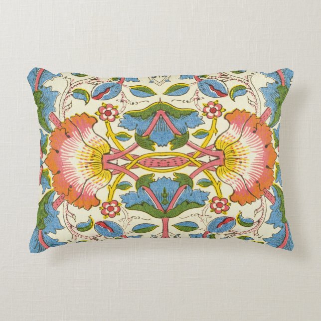 William Morris Loddon Blossom Floral Patterns Decorative Cushion (Front)