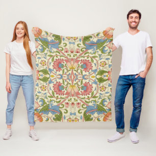 William Morris Loddon Blossom Floral Patterns Fleece Blanket
