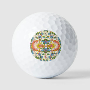 William Morris Loddon Blossom Floral Patterns Golf Balls