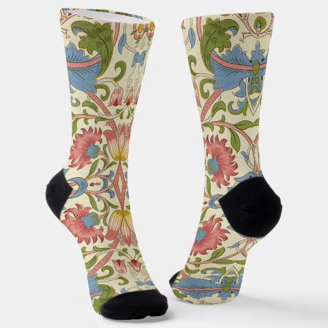 William Morris Loddon Blossom Floral Patterns Socks (Angled)