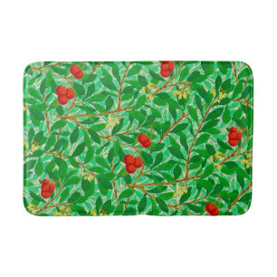 William Morris Lychee Tree Pattern, Light Green Bath Mat