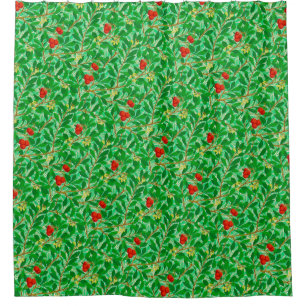 William Morris Lychee Tree Pattern, Light Green Shower Curtain