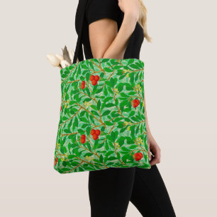 William Morris Lychee Tree Pattern, Light Green Tote Bag