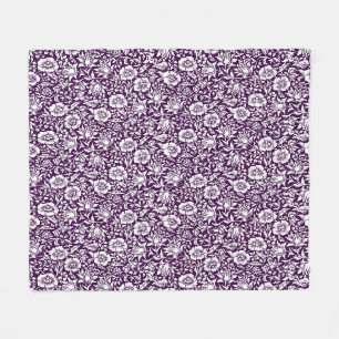 William Morris Mallow Floral Vintage Design Fleece Blanket