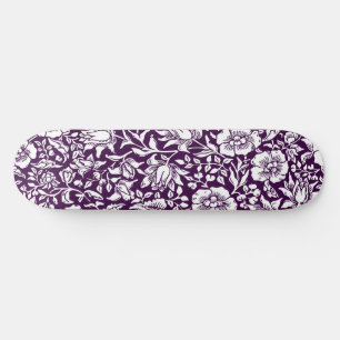 William Morris Mallow Floral Vintage Design Skateboard
