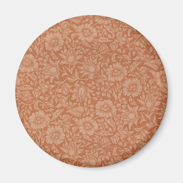 William Morris Mallow Floral Wallpaper Design Magnet (Front)