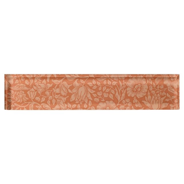 William Morris Mallow Floral Wallpaper Design Nameplate (Front)