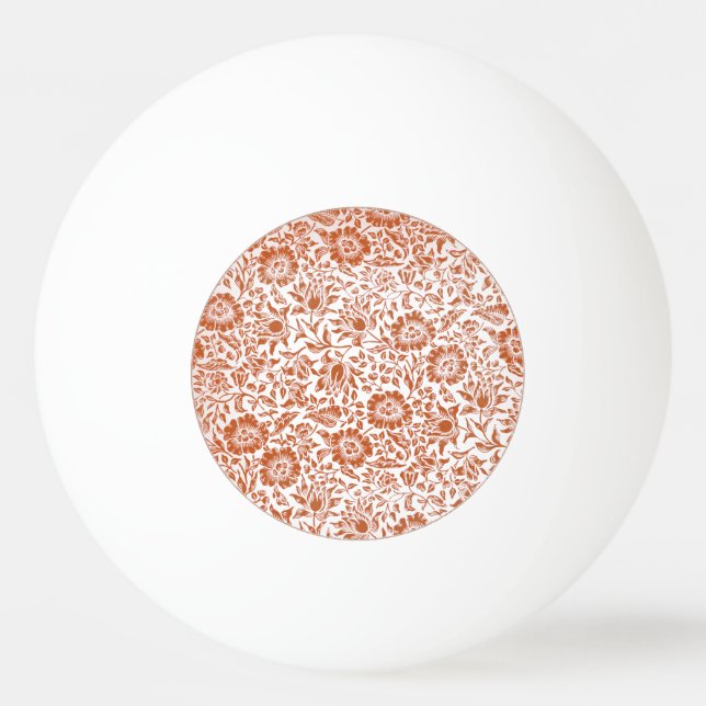 William Morris Mallow Floral Wallpaper Design Ping Pong Ball (Front)