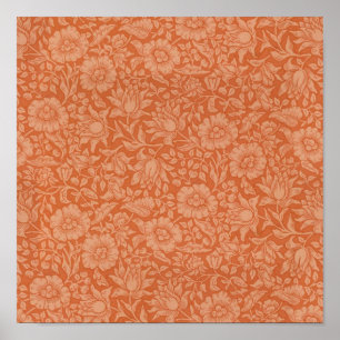 William Morris Mallow Floral Wallpaper Design Poster