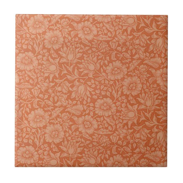 William Morris Mallow Floral Wallpaper Design Tile (Front)