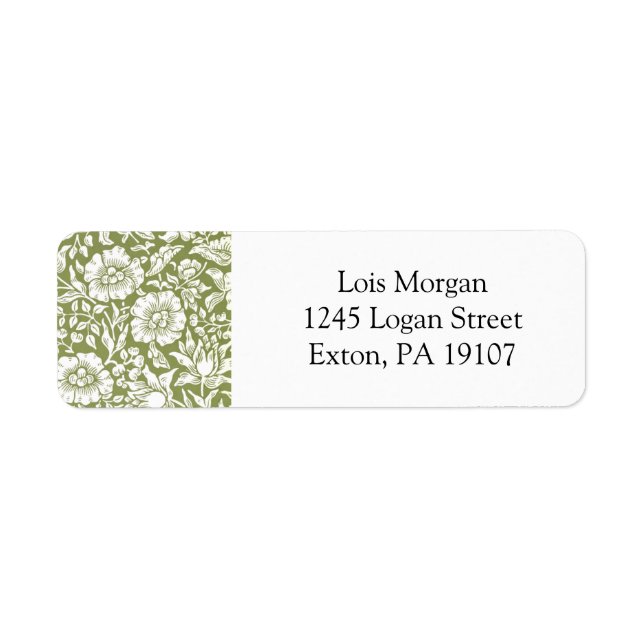 William Morris Mallow Green Pattern (Front)