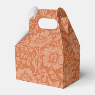 William Morris Mallow Pattern: Terracotta Floral Favour Box