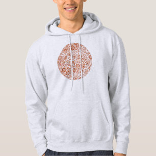 William Morris Mallow Pattern: Terracotta Floral Hoodie