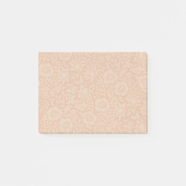 William Morris Mallow Pattern: Terracotta Floral Post-it Notes (Front)