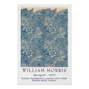 William Morris Marigold 1875 Vintage Botanical Art Poster