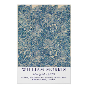 William Morris Marigold 1875 Vintage Botanical Art Poster