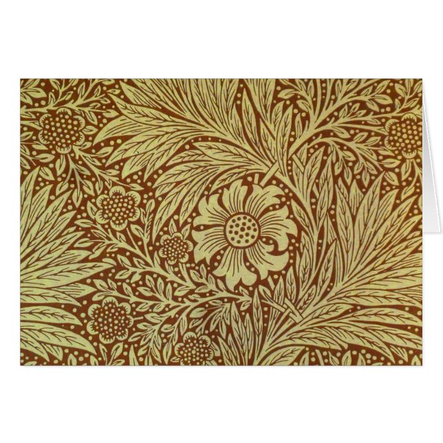 William Morris Marigold Antique Flower Pattern (Front Horizontal)