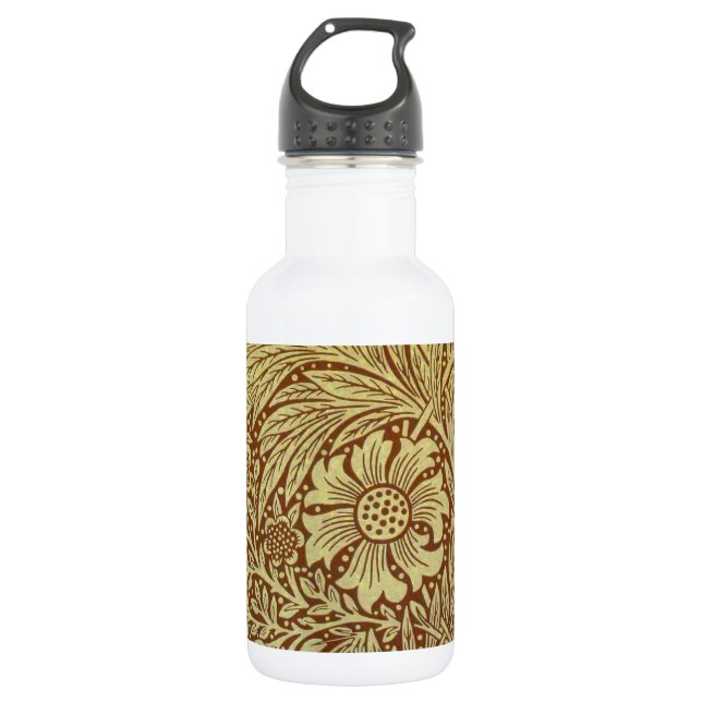 William Morris Marigold Antique Flower Pattern 532 Ml Water Bottle (Front)