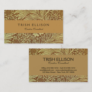 William Morris Marigold Antique Flower Pattern Business Card