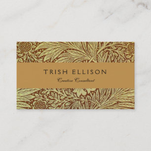 William Morris Marigold Antique Flower Pattern Business Card
